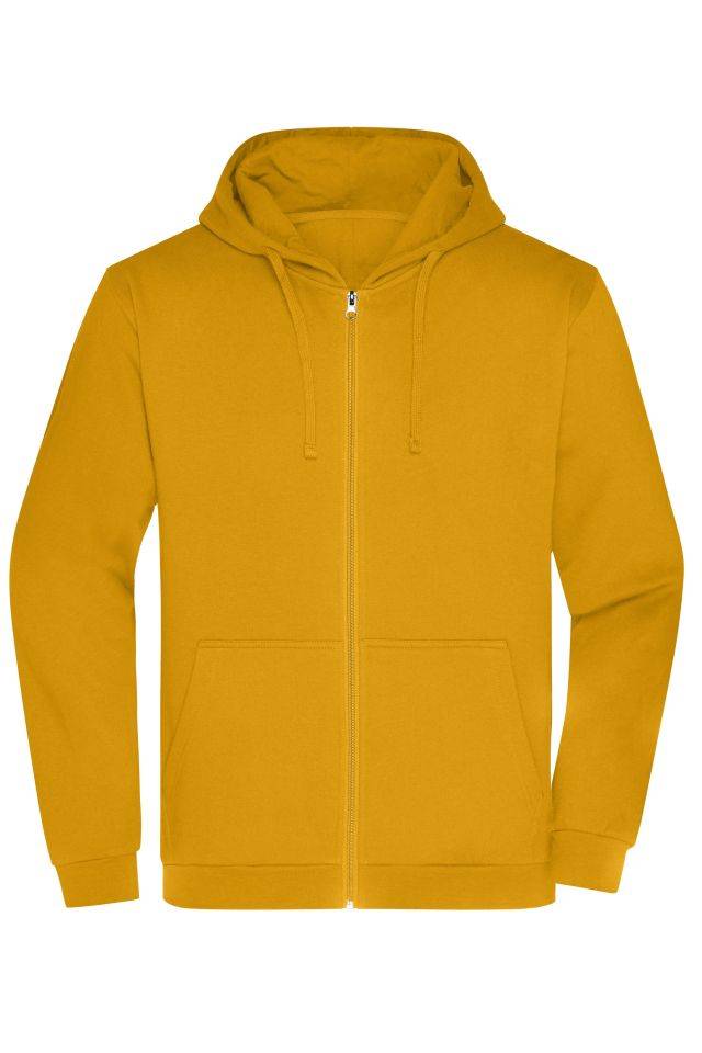 Promo Zip Hoody Men Klassische Sweatjacke mit Kapuze gelb, Gr. S