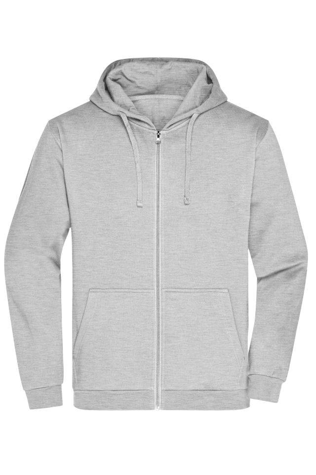 Promo Zip Hoody Men Klassische Sweatjacke mit Kapuze grau, Gr. L