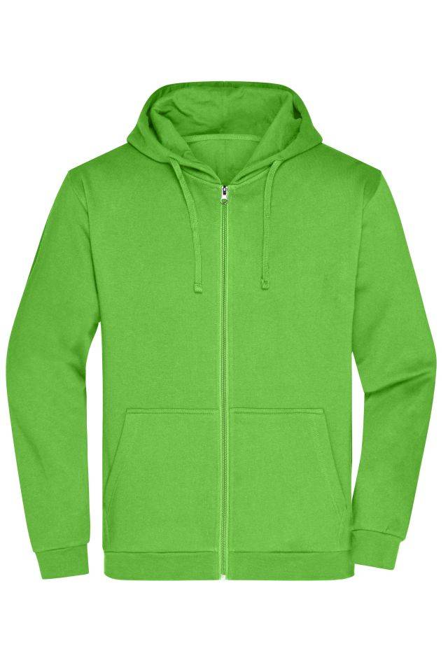 Promo Zip Hoody Men Klassische Sweatjacke mit Kapuze grün, Gr. 4XL