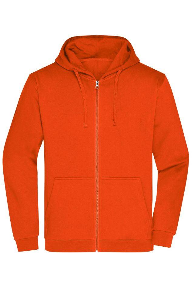 Promo Zip Hoody Men Klassische Sweatjacke mit Kapuze orange, Gr. XXL