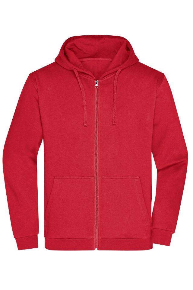 Promo Zip Hoody Men Klassische Sweatjacke mit Kapuze rot, Gr. M