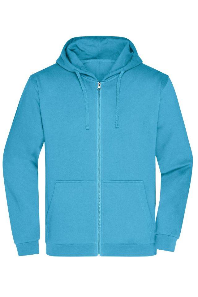 Promo Zip Hoody Men Klassische Sweatjacke mit Kapuze blau, Gr. 5XL