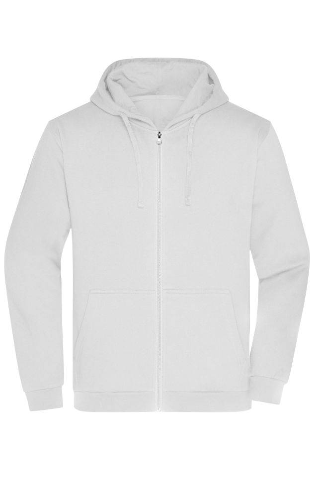Promo Zip Hoody Men Klassische Sweatjacke mit Kapuze weiß, Gr. M