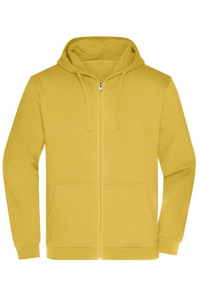 Promo Zip Hoody Men Klassische Sweatjacke mit Kapuze gelb, Gr. 3XL