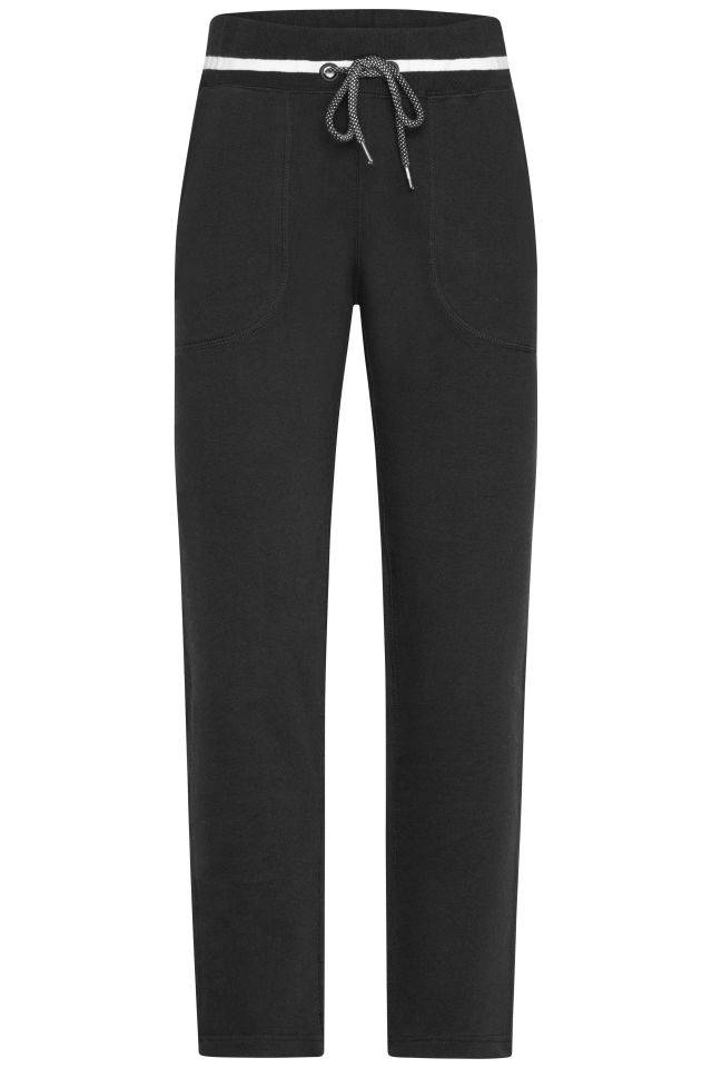 Ladies' Jog-Pants Sweat-Hose im modischen Design weiß/schwarz, Gr. S