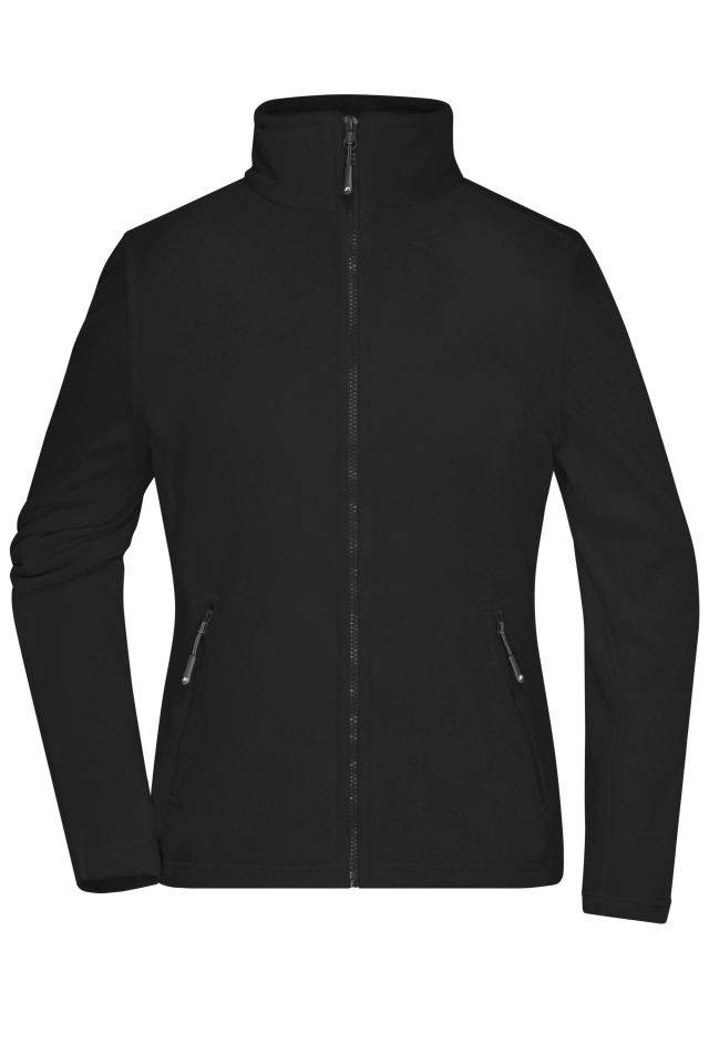 Ladies' Fleece Jacket Fleece Jacke mit Stehkragen im klassischen Design schwarz, Gr. XS