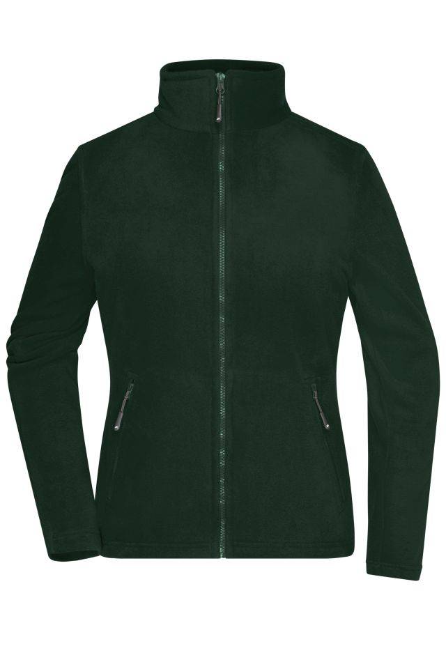 Ladies' Fleece Jacket Fleece Jacke mit Stehkragen im klassischen Design grün, Gr. L