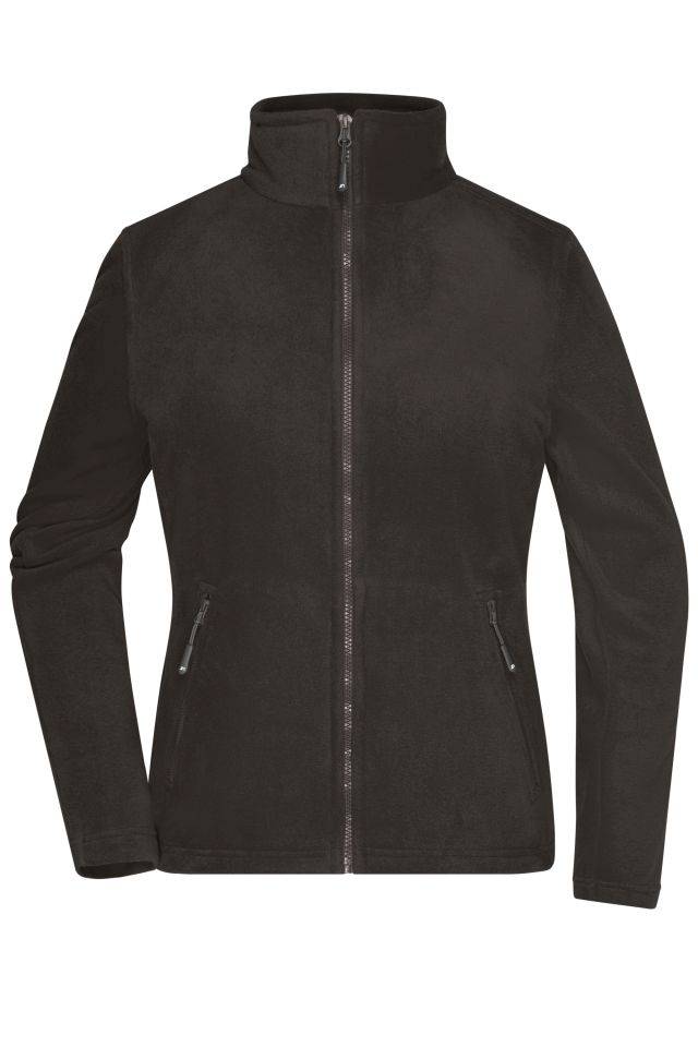 Ladies' Fleece Jacket Fleece Jacke mit Stehkragen im klassischen Design grau, Gr. 3XL