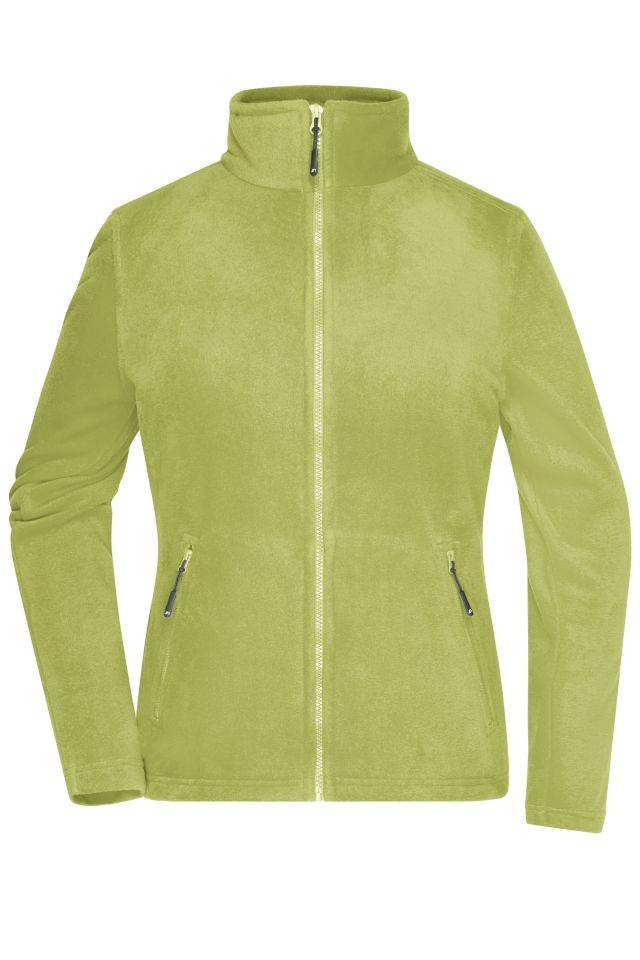 Ladies' Fleece Jacket Fleece Jacke mit Stehkragen im klassischen Design grün, Gr. M