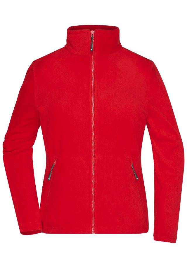 Ladies' Fleece Jacket Fleece Jacke mit Stehkragen im klassischen Design rot, Gr. XXL