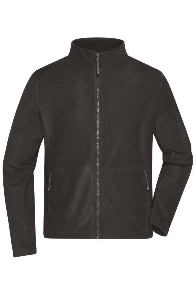 Men's Fleece Jacket Fleece Jacke mit Stehkragen im klassischen Design grau, Gr. 3XL