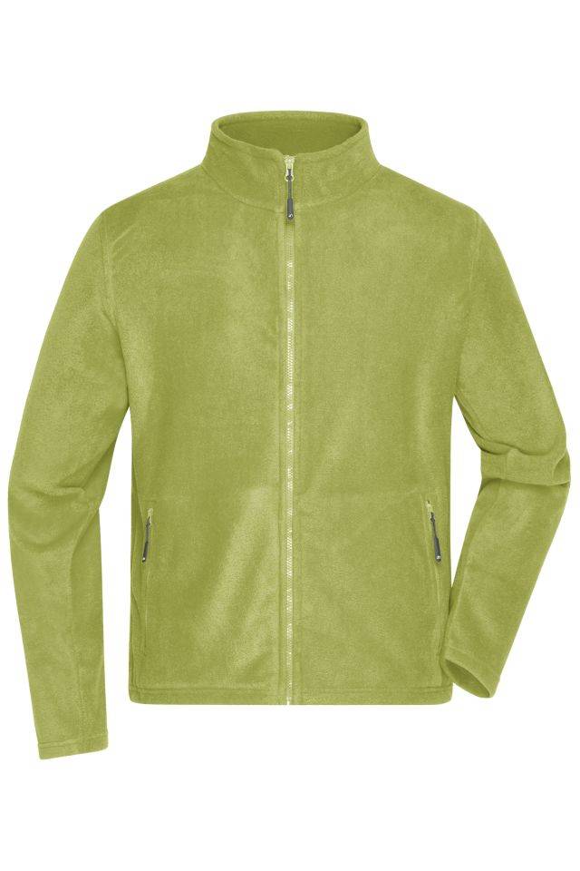 Men's Fleece Jacket Fleece Jacke mit Stehkragen im klassischen Design grün, Gr. S