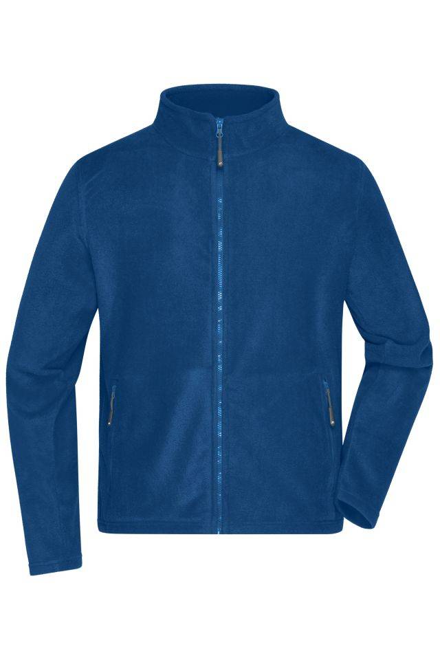Men's Fleece Jacket Fleece Jacke mit Stehkragen im klassischen Design blau, Gr. M