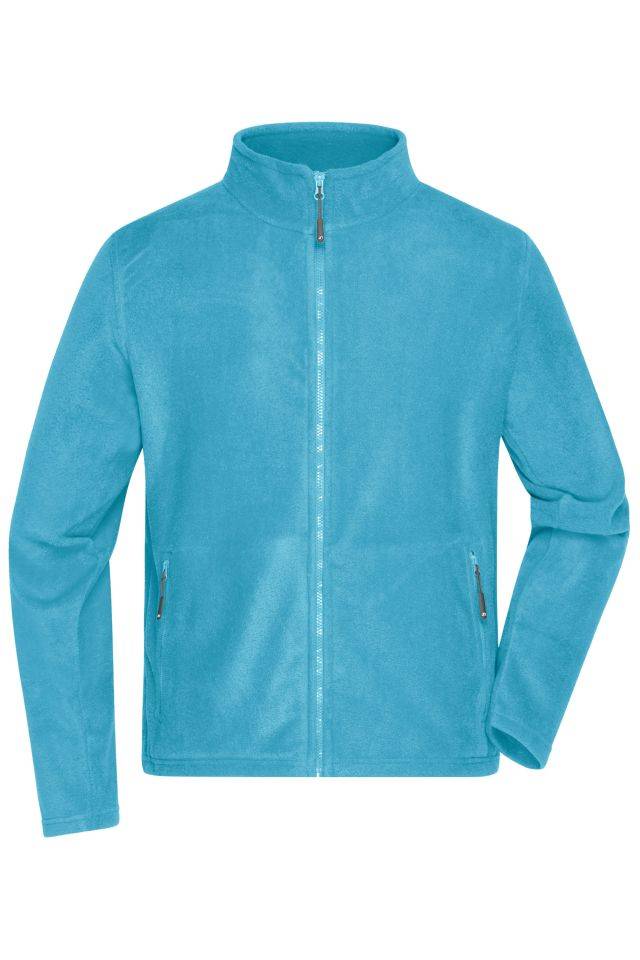 Men's Fleece Jacket Fleece Jacke mit Stehkragen im klassischen Design blau, Gr. L