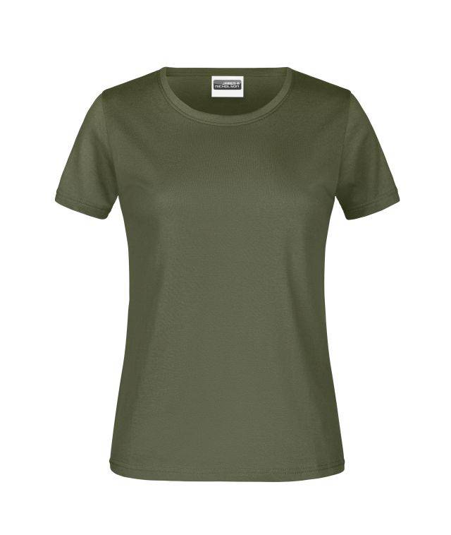 Promo-T Lady 180 Klassisches T-Shirt braun/grün/oliv, Gr. XL