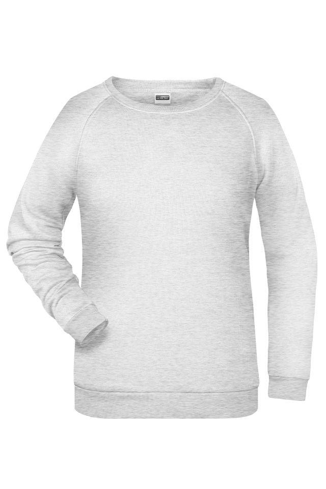 Promo Sweat Lady Rundhals-Sweatshirt mit Raglanärmeln grau, Gr. XL
