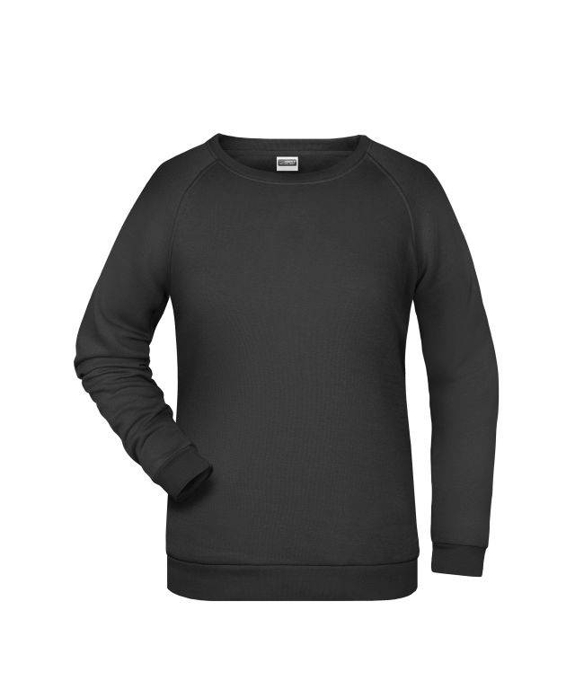 Promo Sweat Lady Rundhals-Sweatshirt mit Raglanärmeln schwarz, Gr. L
