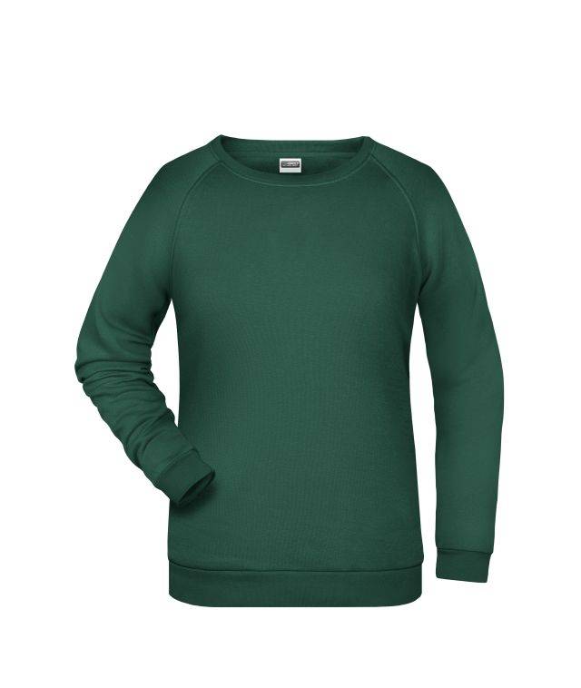 Promo Sweat Lady Rundhals-Sweatshirt mit Raglanärmeln grün, Gr. XL