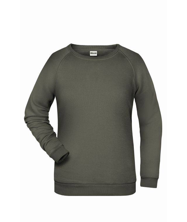 Promo Sweat Lady Rundhals-Sweatshirt mit Raglanärmeln grau, Gr. L