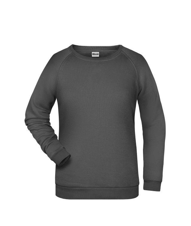 Promo Sweat Lady Rundhals-Sweatshirt mit Raglanärmeln grau, Gr. XXL
