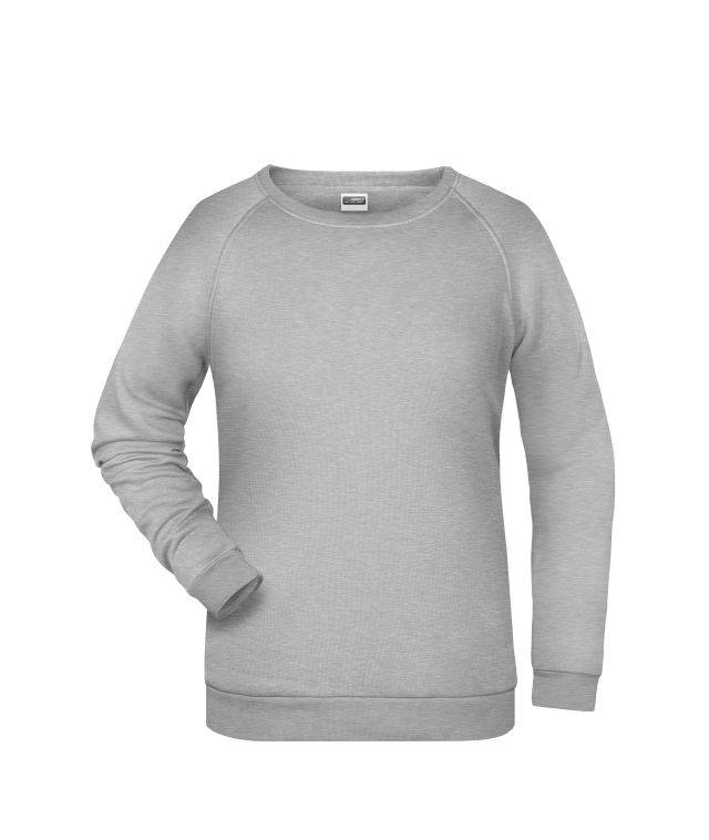 Promo Sweat Lady Rundhals-Sweatshirt mit Raglanärmeln grau, Gr. L