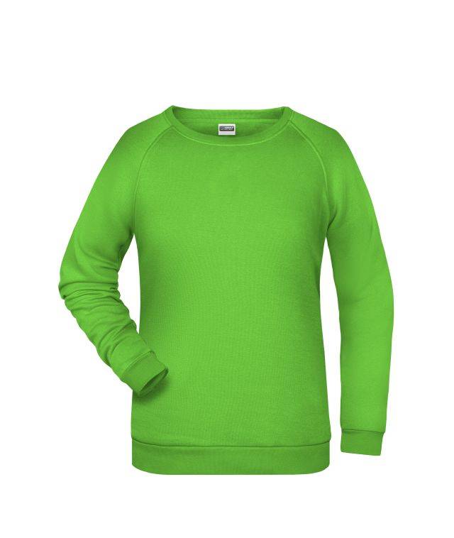 Promo Sweat Lady Rundhals-Sweatshirt mit Raglanärmeln grün, Gr. XL