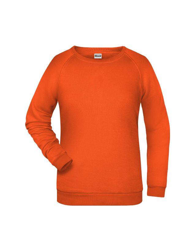 Promo Sweat Lady Rundhals-Sweatshirt mit Raglanärmeln orange, Gr. L
