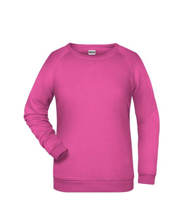 Promo Sweat Lady Rundhals-Sweatshirt mit Raglanärmeln pink, Gr. S
