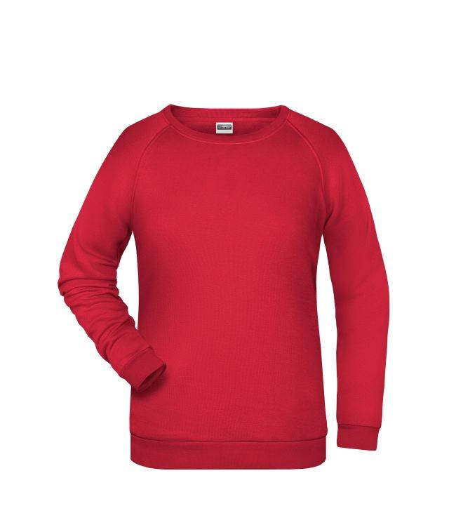 Promo Sweat Lady Rundhals-Sweatshirt mit Raglanärmeln rot, Gr. L