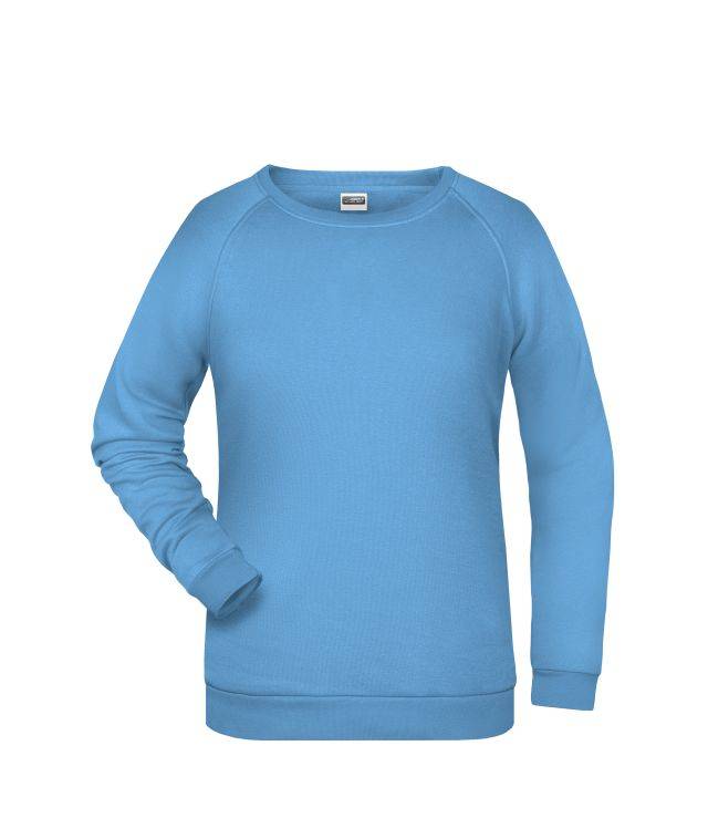 Promo Sweat Lady Rundhals-Sweatshirt mit Raglanärmeln blau, Gr. S