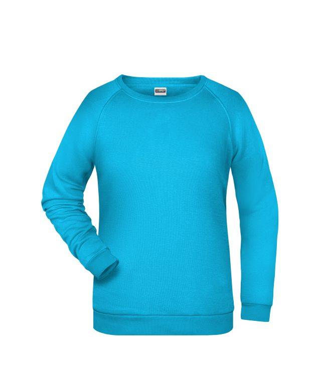 Promo Sweat Lady Rundhals-Sweatshirt mit Raglanärmeln blau, Gr. L