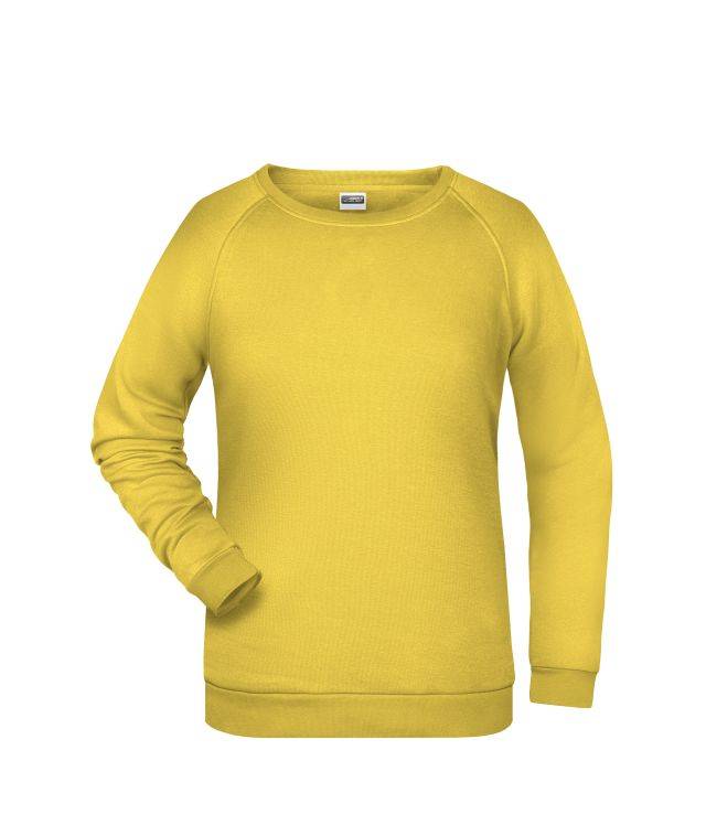 Promo Sweat Lady Rundhals-Sweatshirt mit Raglanärmeln gelb, Gr. M