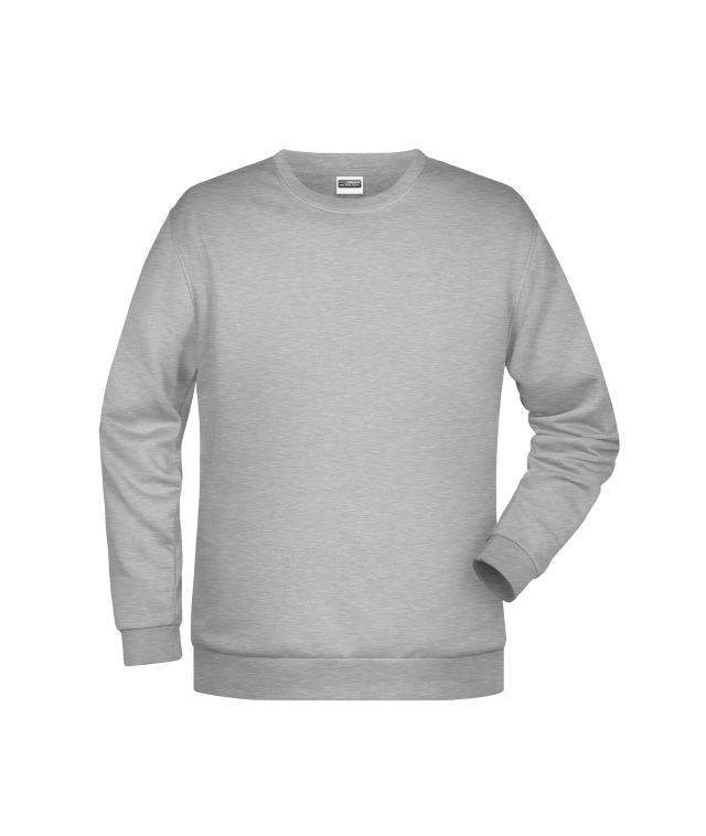 Promo Sweat Men Rundhals-Sweatshirt mit Raglanärmeln grau, Gr. 4XL