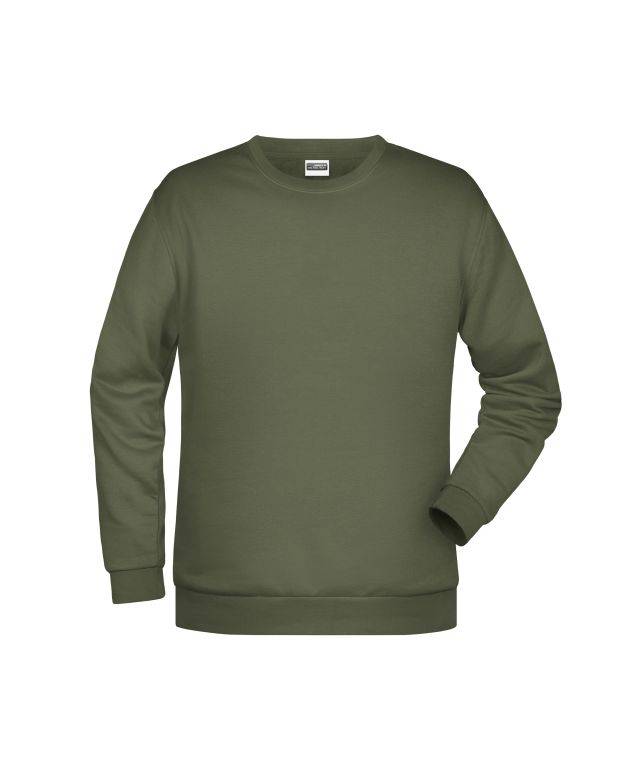 Promo Sweat Men Rundhals-Sweatshirt mit Raglanärmeln braun/grün/oliv, Gr. XL