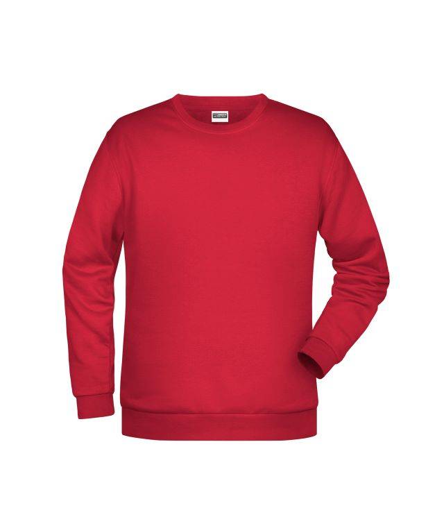 Promo Sweat Men Rundhals-Sweatshirt mit Raglanärmeln rot, Gr. 5XL