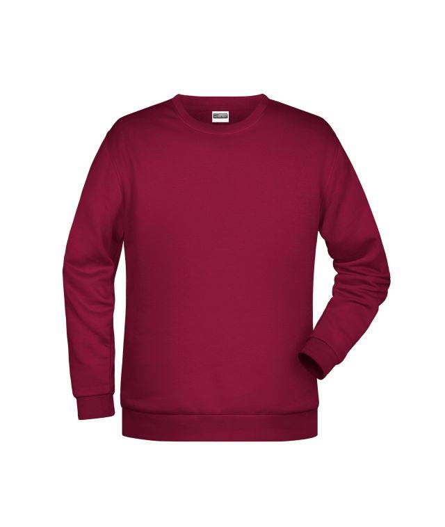 Promo Sweat Men Rundhals-Sweatshirt mit Raglanärmeln rot/weinrot, Gr. 3XL