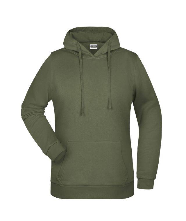 Promo Hoody Lady Klassisches Kapuzensweat braun/grün/oliv, Gr. XXL