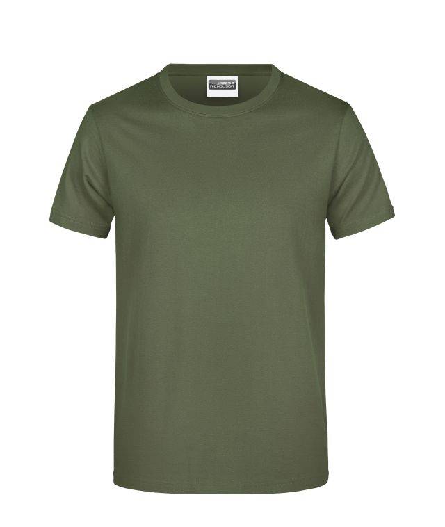 Promo-T Man 150 Klassisches T-Shirt braun/grün/oliv, Gr. M