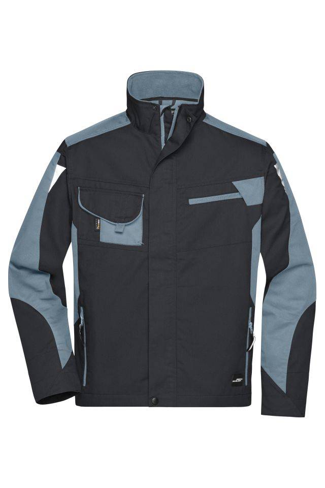 Workwear Jacket - STRONG - Professionelle Jacke mit hochwertiger Ausstattung schwarz/grau, Gr. XXL