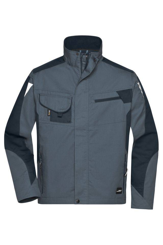 Workwear Jacket - STRONG - Professionelle Jacke mit hochwertiger Ausstattung schwarz/grau, Gr. S