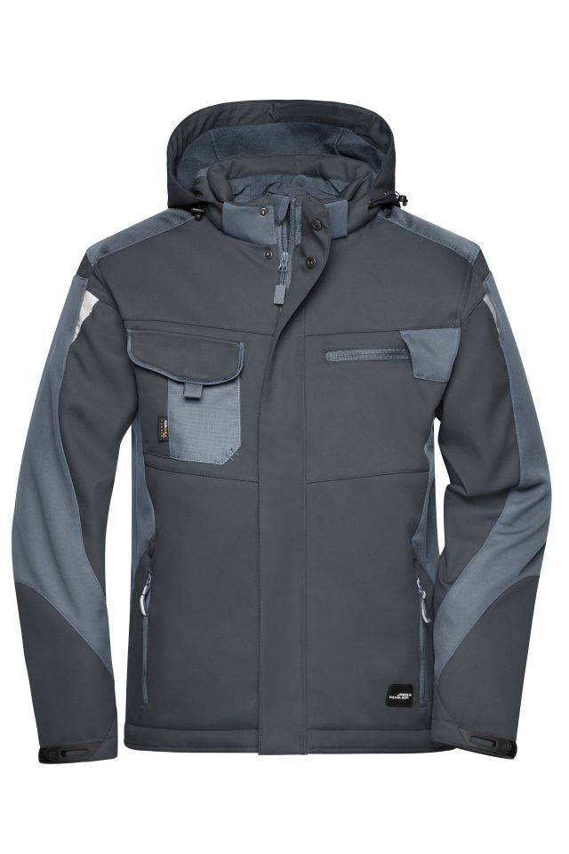 Craftsmen Softshell Jacket - STRONG - Professionelle Softshelljacke mit warmem Innenfutter schwarz/grau, Gr. 3XL