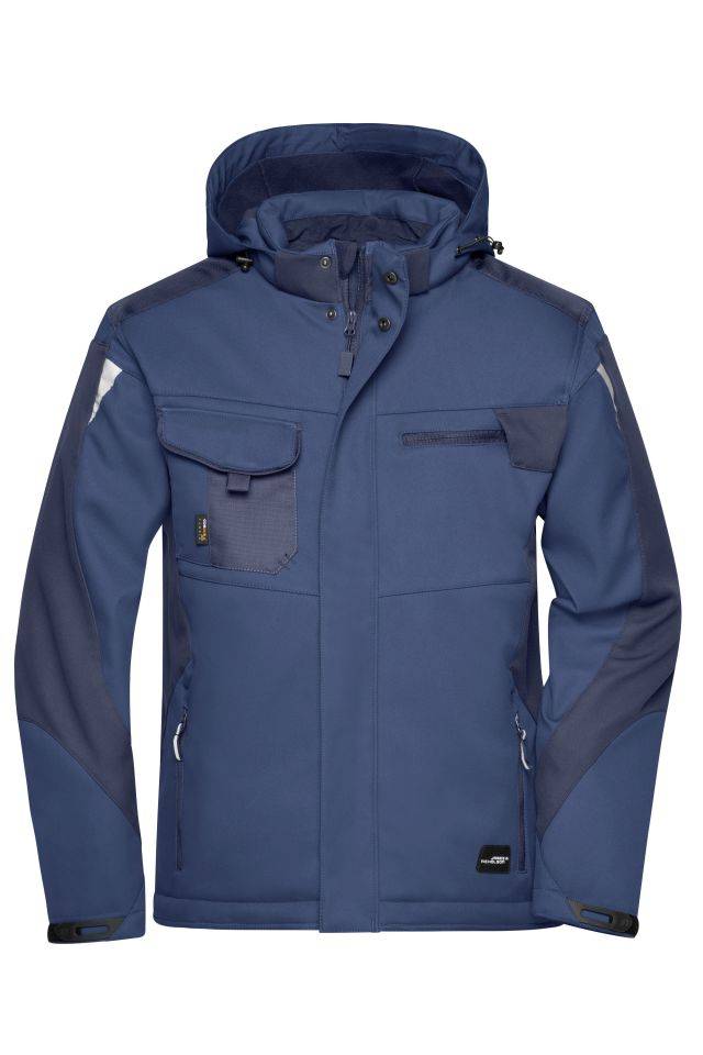 Craftsmen Softshell Jacket - STRONG - Professionelle Softshelljacke mit warmem Innenfutter blau, Gr. 6XL