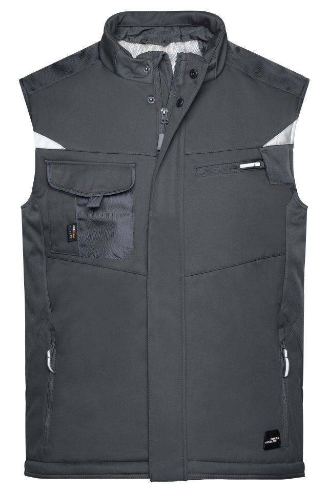 Craftsmen Softshell Vest - STRONG - Professionelle Softshellweste mit warmem Innenfutter schwarz, Gr. M