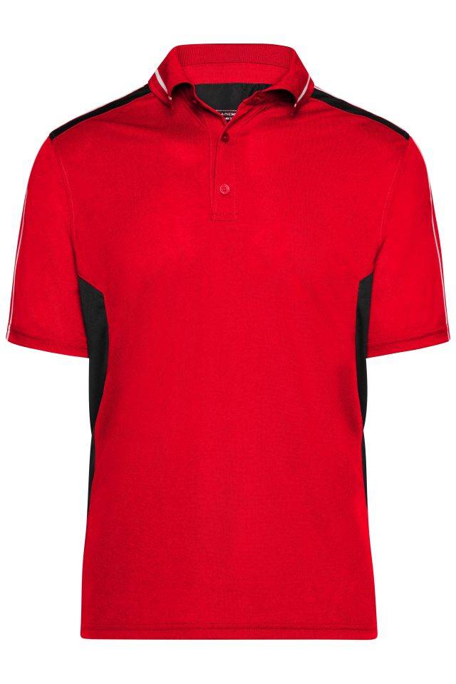 Craftsmen Poloshirt - STRONG - Funktions Polo schwarz/rot, Gr. 3XL