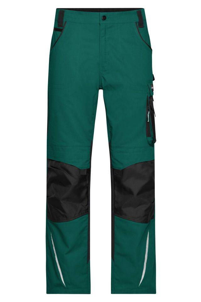 Workwear Pants - STRONG - Spezialisierte Arbeitshose mit funktionellen Details schwarz/grün, Gr. 44