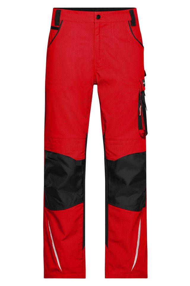 Workwear Pants - STRONG - Spezialisierte Arbeitshose mit funktionellen Details schwarz/rot, Gr. 56