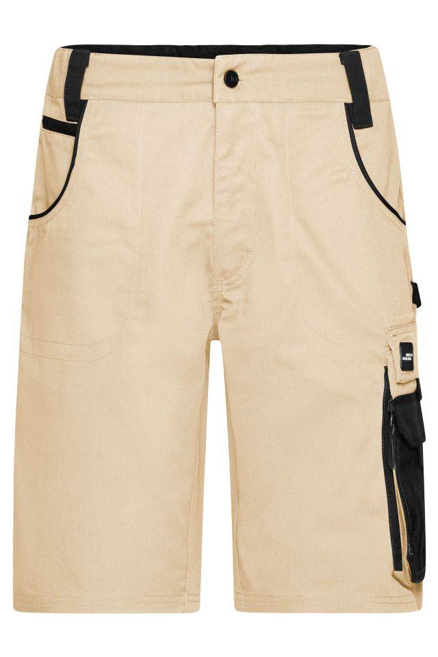 Workwear Bermudas - STRONG - Spezialisierte Arbeitsshorts mit funktionellen Details schwarz/braun/grau, Gr. 62