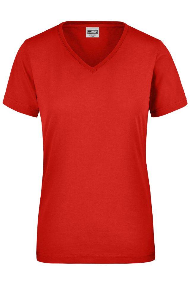 Ladies' Workwear T-Shirt Strapazierfähiges und pflegeleichtes T-Shirt rot, Gr. S