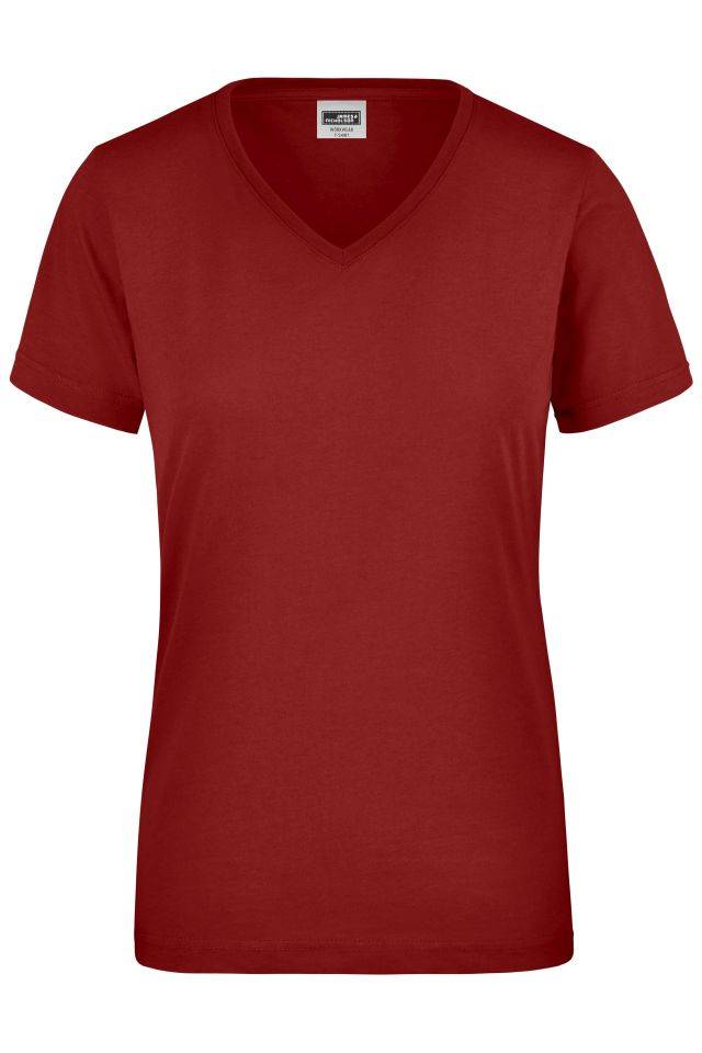 Ladies' Workwear T-Shirt Strapazierfähiges und pflegeleichtes T-Shirt rot/weinrot, Gr. XL