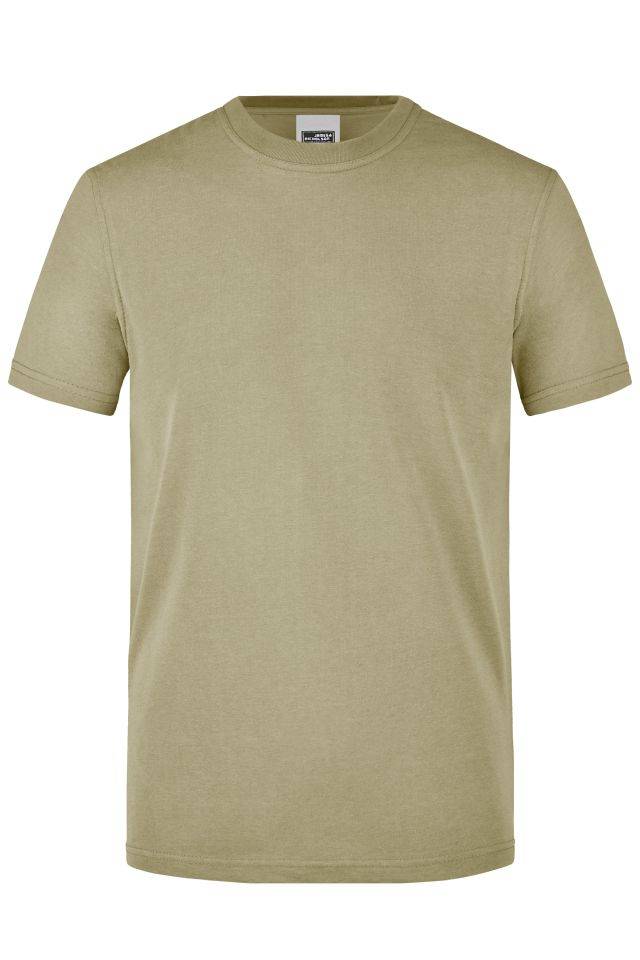Men's Workwear T-Shirt Strapazierfähiges und pflegeleichtes T-Shirt braun/grau, Gr. 5XL